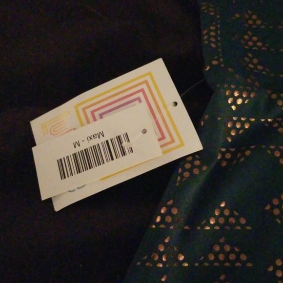 Lularoe  Maxi Green and Gold NWT Size M - Picture 2 of 3